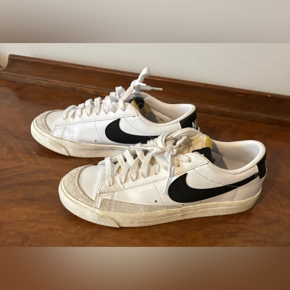 Nike White Sneakers with Black Details